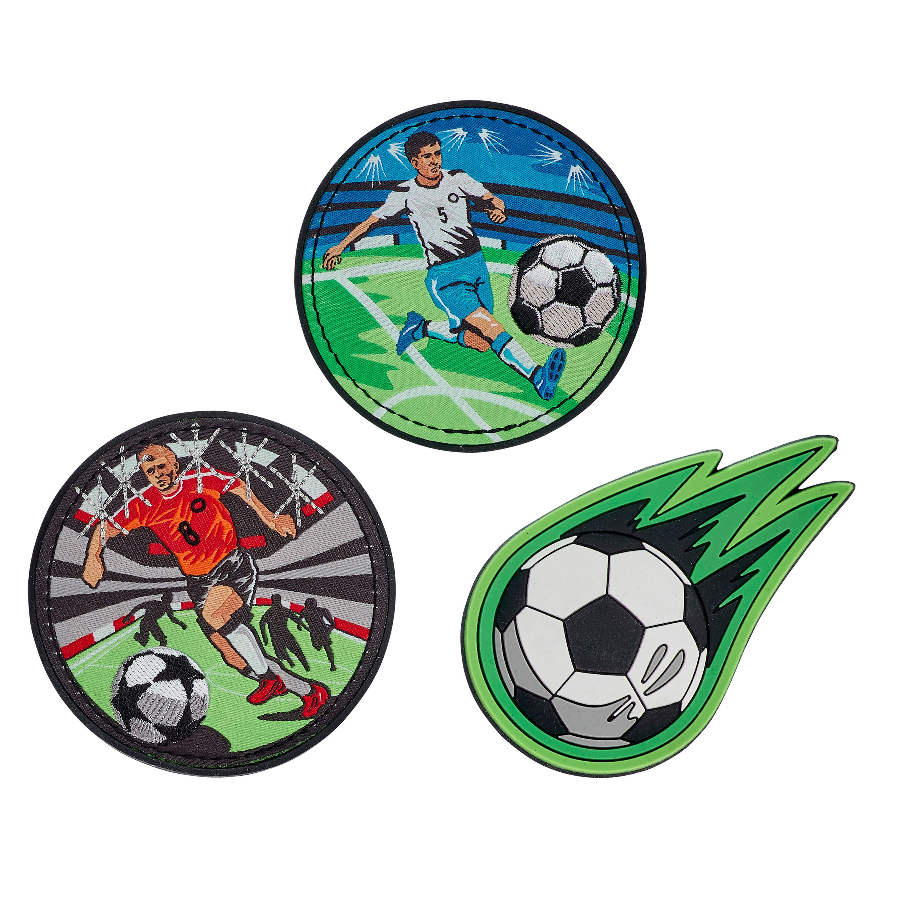  Ergoflex Schulrucksack-Set , Soccer Green