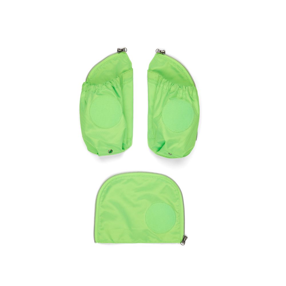 Ergobag Fluo Seitentaschen Zip-Set Grün