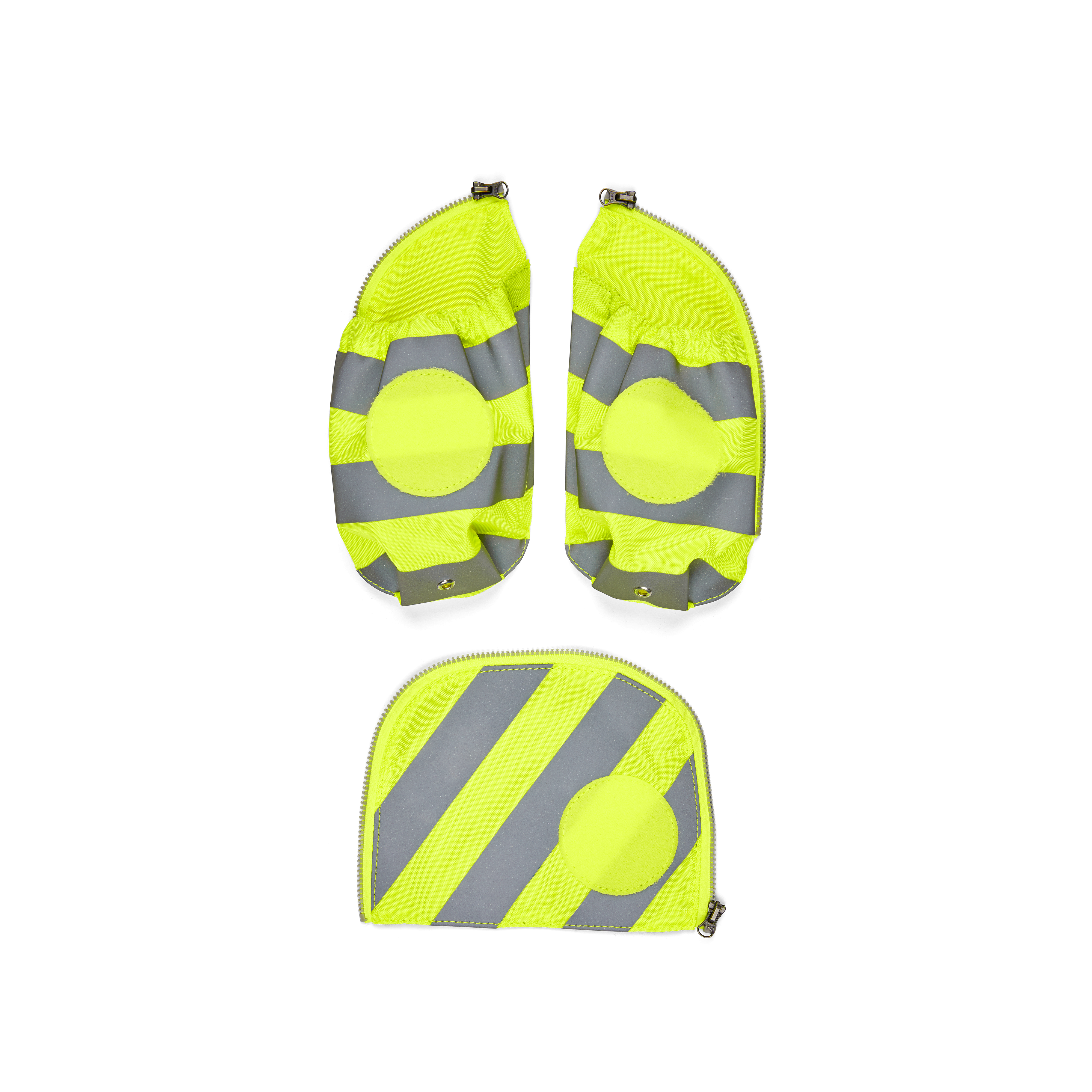 Ergobag Fluo Seitentaschen Zip-Set mit Reflektorstreifen gelb